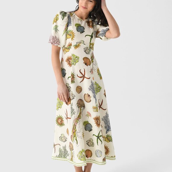 ALEMAIS Shell Fish Flared Dress - Picture 1 of 16